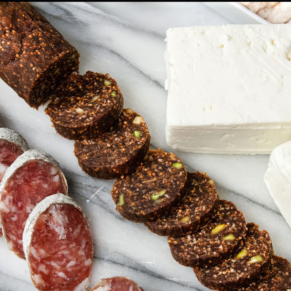hellenic-farms-vegan-fig-salami-pistachio-cinnamon-nourish-vegan-food-houston-delivery-cg