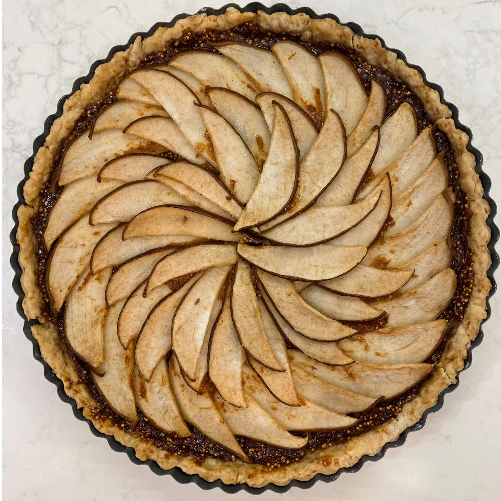 nourish-cooking-vegan-food-delivery-fig-dessert-pear-tart-coconut-cream-houston-texas-cg