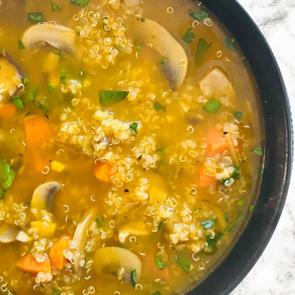 Organic Mushroom Quinoa Soup