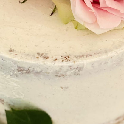 Naked vanilla cake