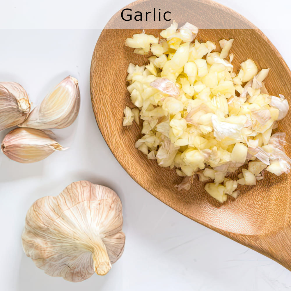 Organic diced garlic