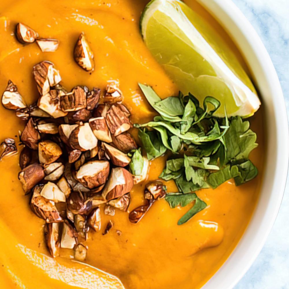 Spicy Thai Roasted Sweet Potato Soup