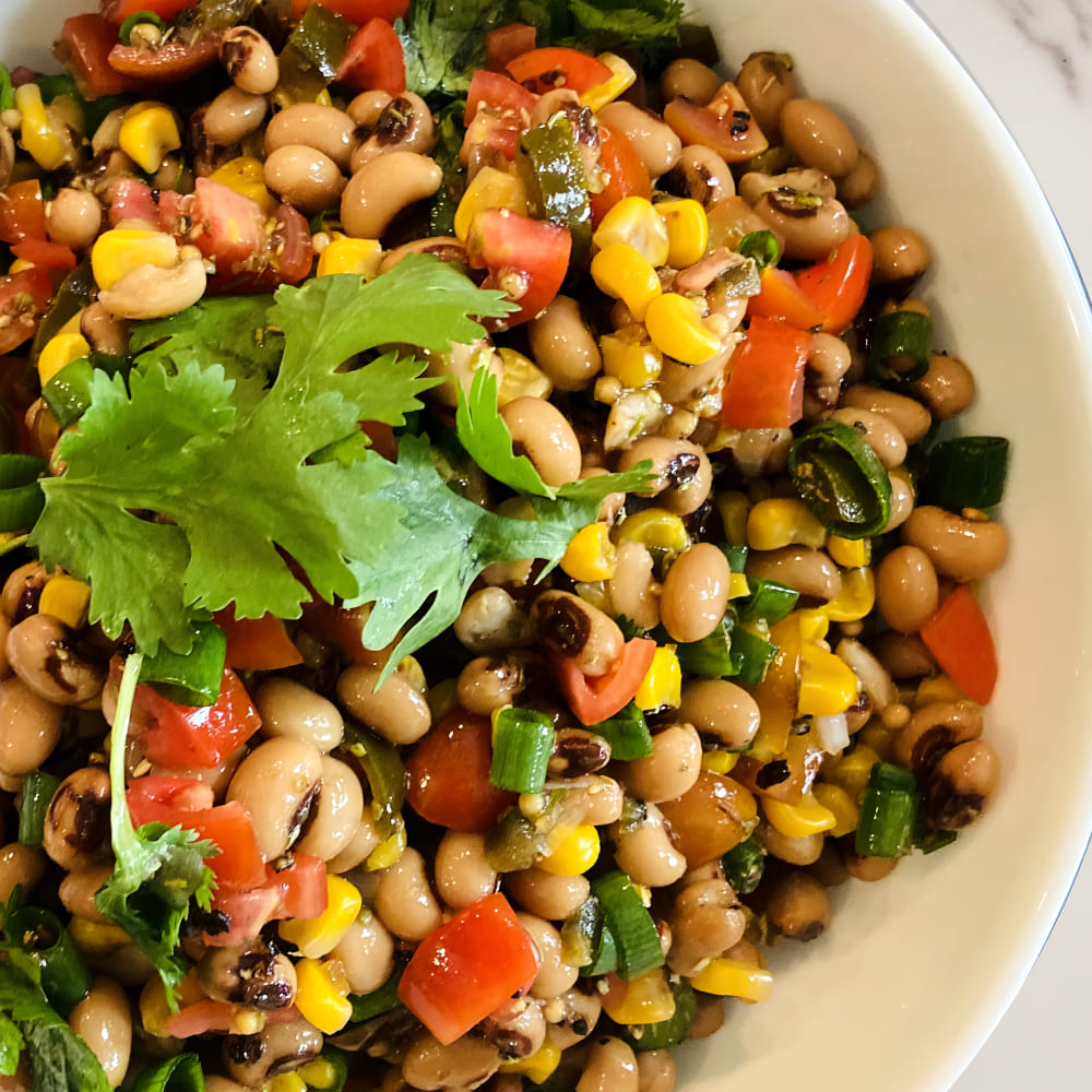 Southern Black Eyed Pea, Corn + Tomato Salad [Vegan] [Gluten Free] [Oil Free]