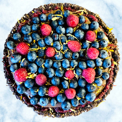 "RAW" Berry Chocolate Mousse Tart (Serves 8) [vegan] [gluten free] [oil free] [refined sugar free]