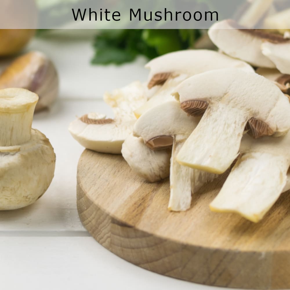organic white mushrooms