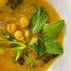 Spiced Chickpea Turmeric Soup w Swiss Chard & Fresh Mint [vegan] [gluten free]