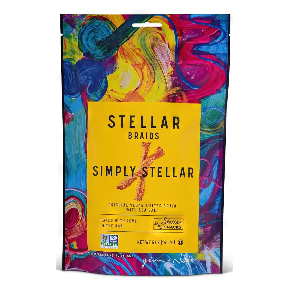 STELLAR Pretzel Braids - Simply Original Seasoned w Sea Salt [vegan]